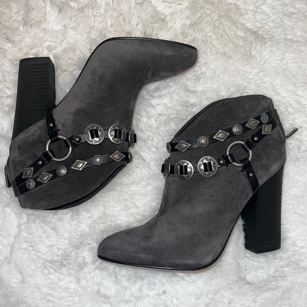 Suede High Heel Cowboy Booties Belle Sigerson Morrison